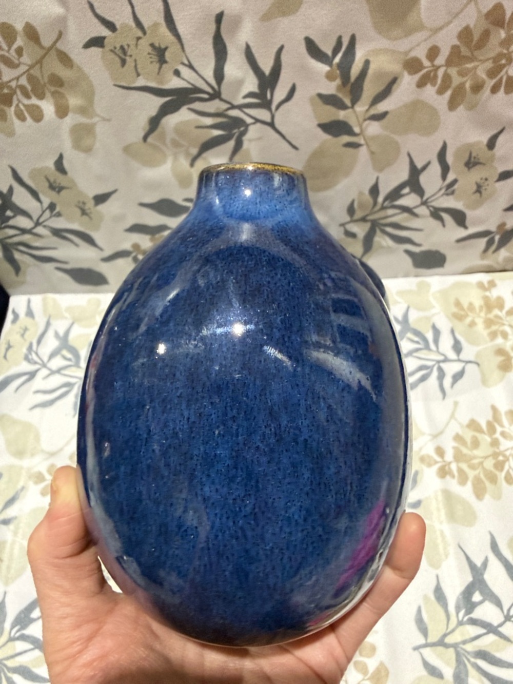 Handcrafted Deep Blue Ceramic Bud Vase (Set of 3) - Picture 5 of 6